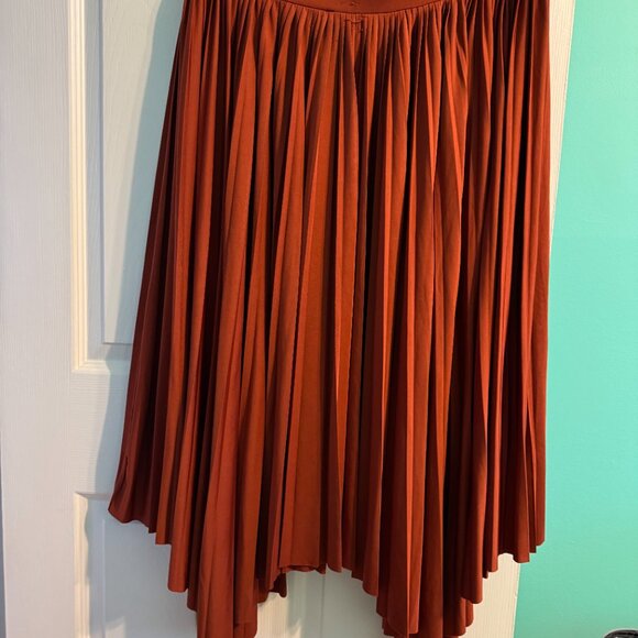 Eloquii Elements Pleated Skirt 🧡 Rust / Copper 🍁🍂 Size 18/20, midi length - Picture 4 of 9